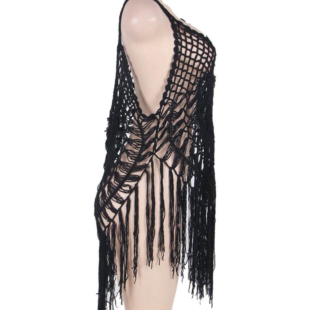 Fringe Crochet Swimsuit Cover-Beachwear - Picture 9 of 9